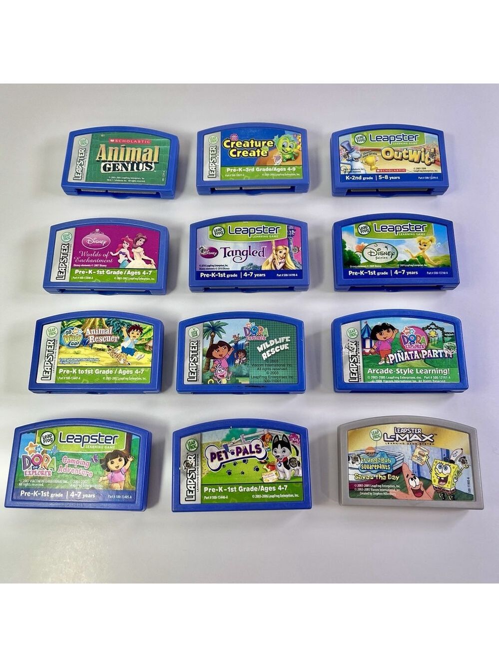 12 Leap Frog Leapster Learning Games Assorted Titles Untested **READ ID